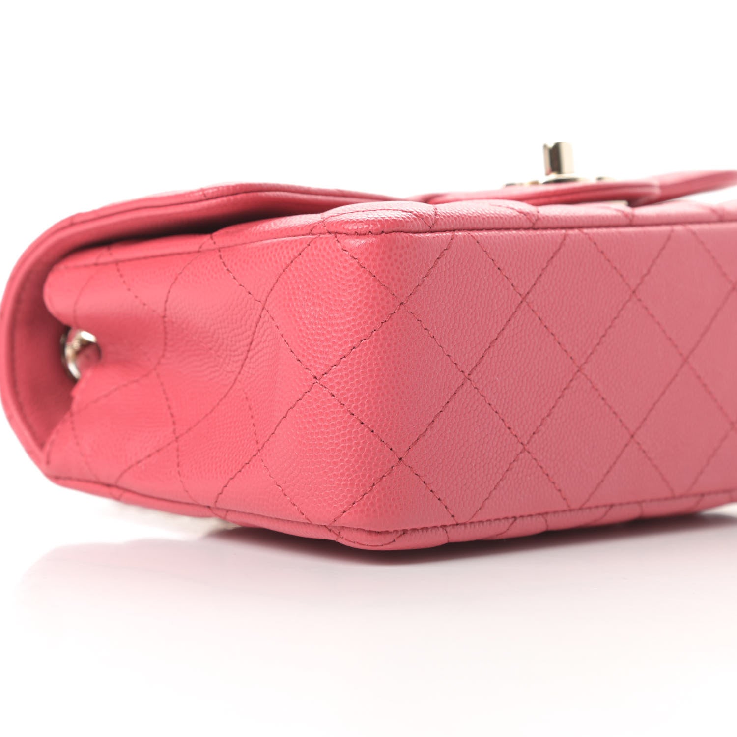 Chanel Caviar Quilted Mini Rectangular Flap Dark Pink 9 of 11
