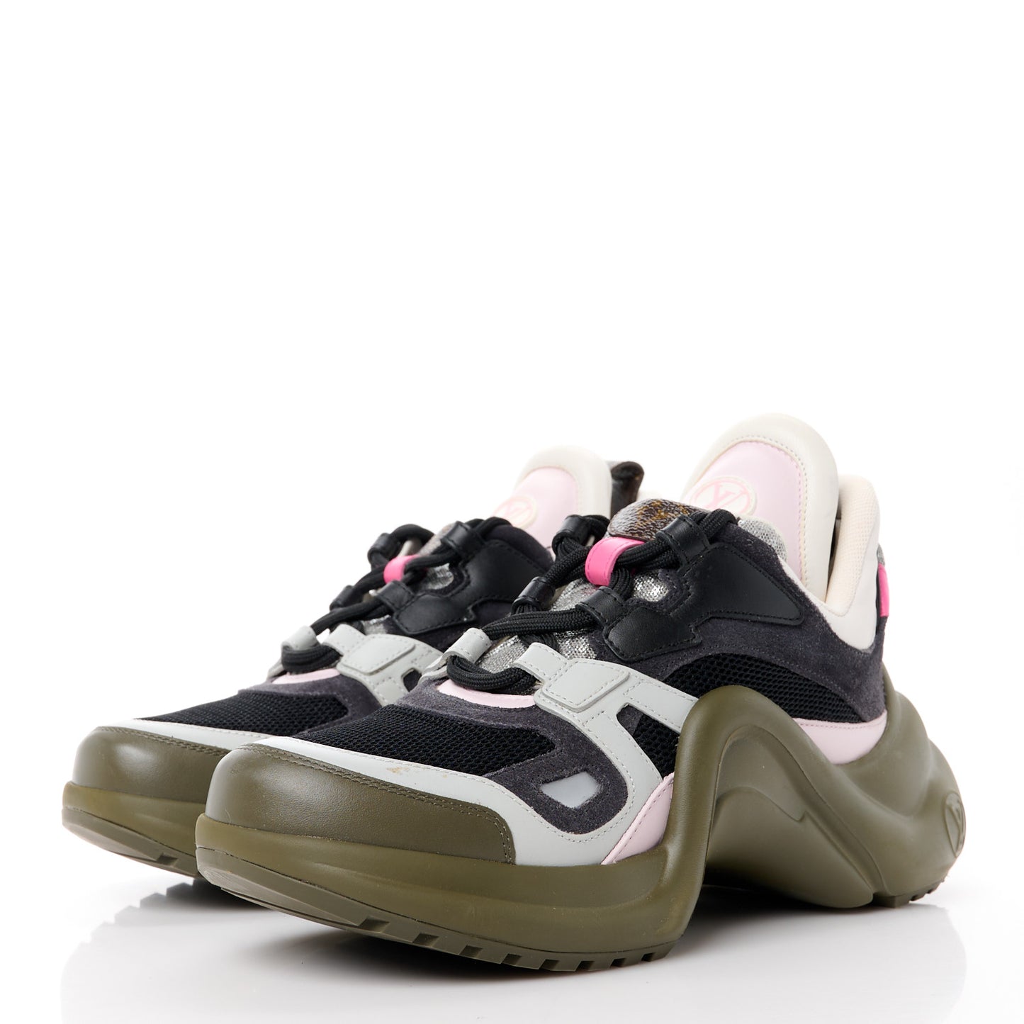 Calfskin Nylon LV Pop Archlight Sneaker 36.5 Rose