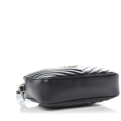 Saint Laurent Calfskin Matelasse Monogram Lou Camera Bag Black 4 of 9