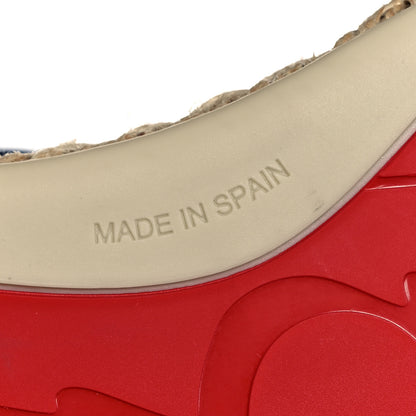 Christian Louboutin Toile Calfskin Espasneak Flat Sneaker 39 Navy 6 of 11