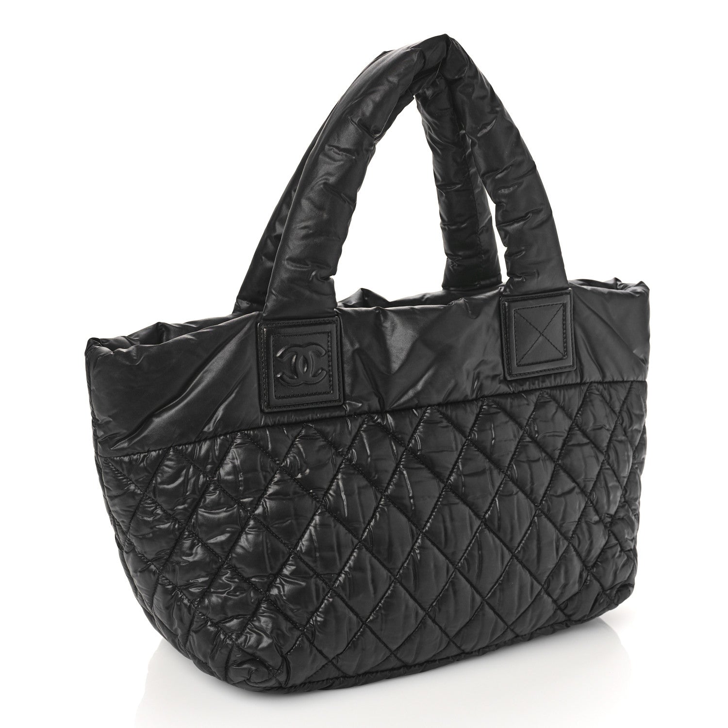 Chanel Nylon Quilted Small Coco Cocoon Tote Black 3 of 9