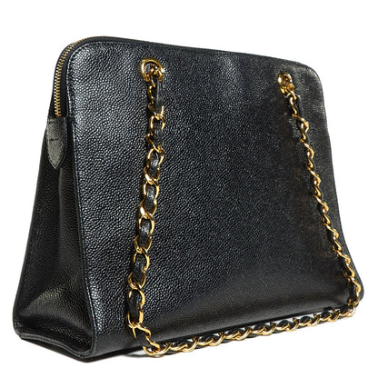 Chanel Caviar Flap Shoulder Bag Black 3 of 7