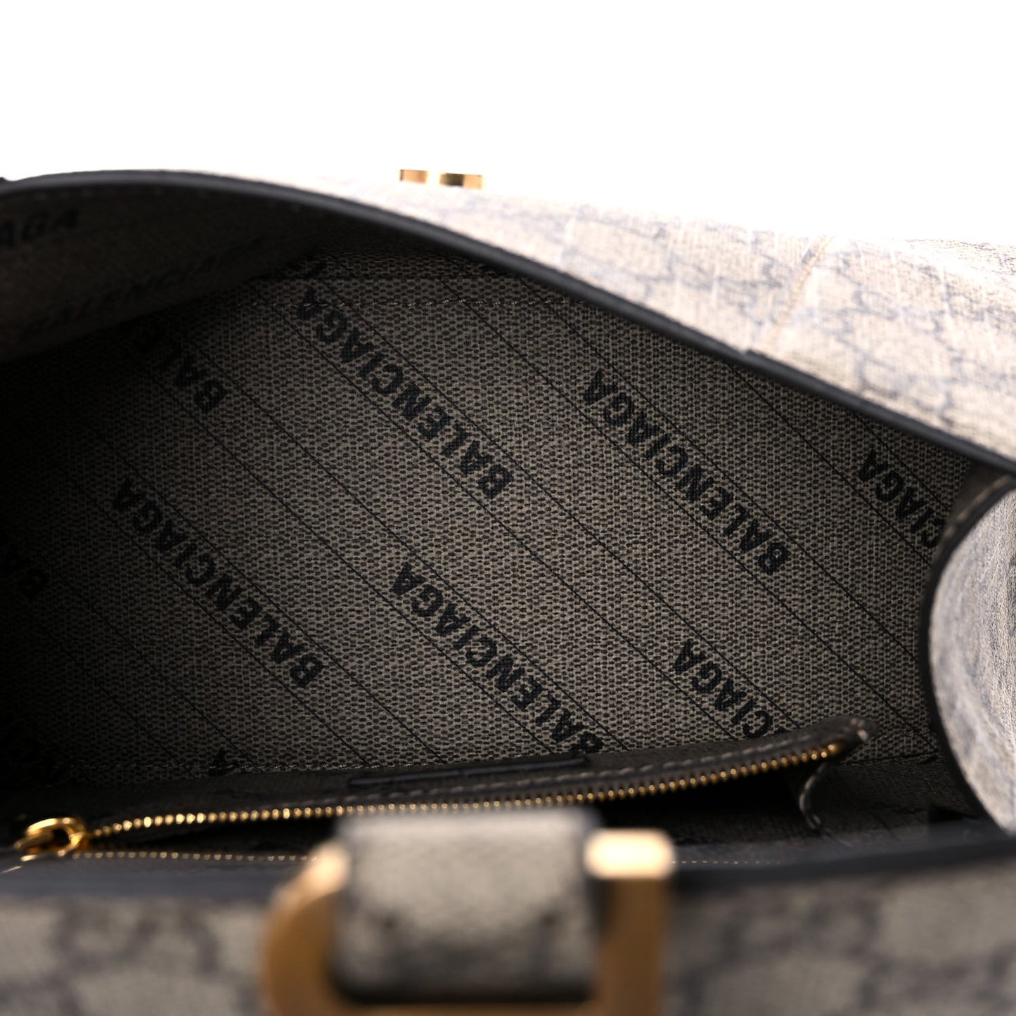 X GUCCI GG Supreme Monogram Small Hourglass Top Handle Bag Beige Ebony