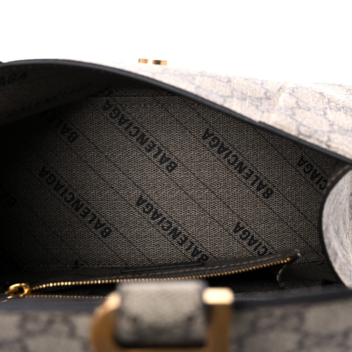 Balenciaga X GUCCI GG Supreme Monogram Small Hourglass Top Handle Bag Beige Ebony 5 of 12