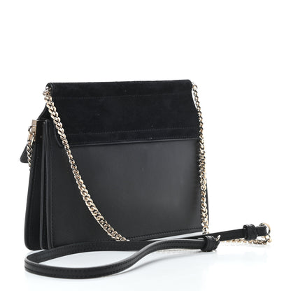 Chloe Calfskin Suede Mini Chain Faye Shoulder Bag Black 3 of 12
