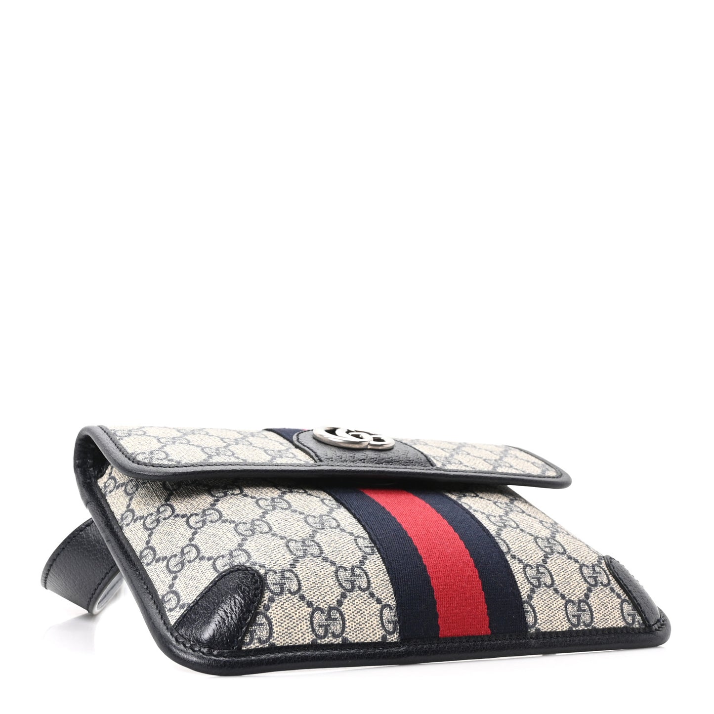 GG Supreme Monogram Web Small Ophidia Belt Bag 90 36 Beige Navy
