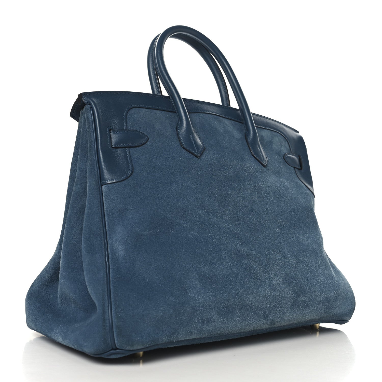 Hermes Veau Doblis Swift Grizzly Birkin 35 Bleu Thalassa 2 of 12