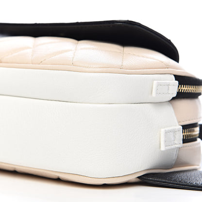 Chanel Goatskin Quilted Waist Bag Beige White Black 12 of 13
