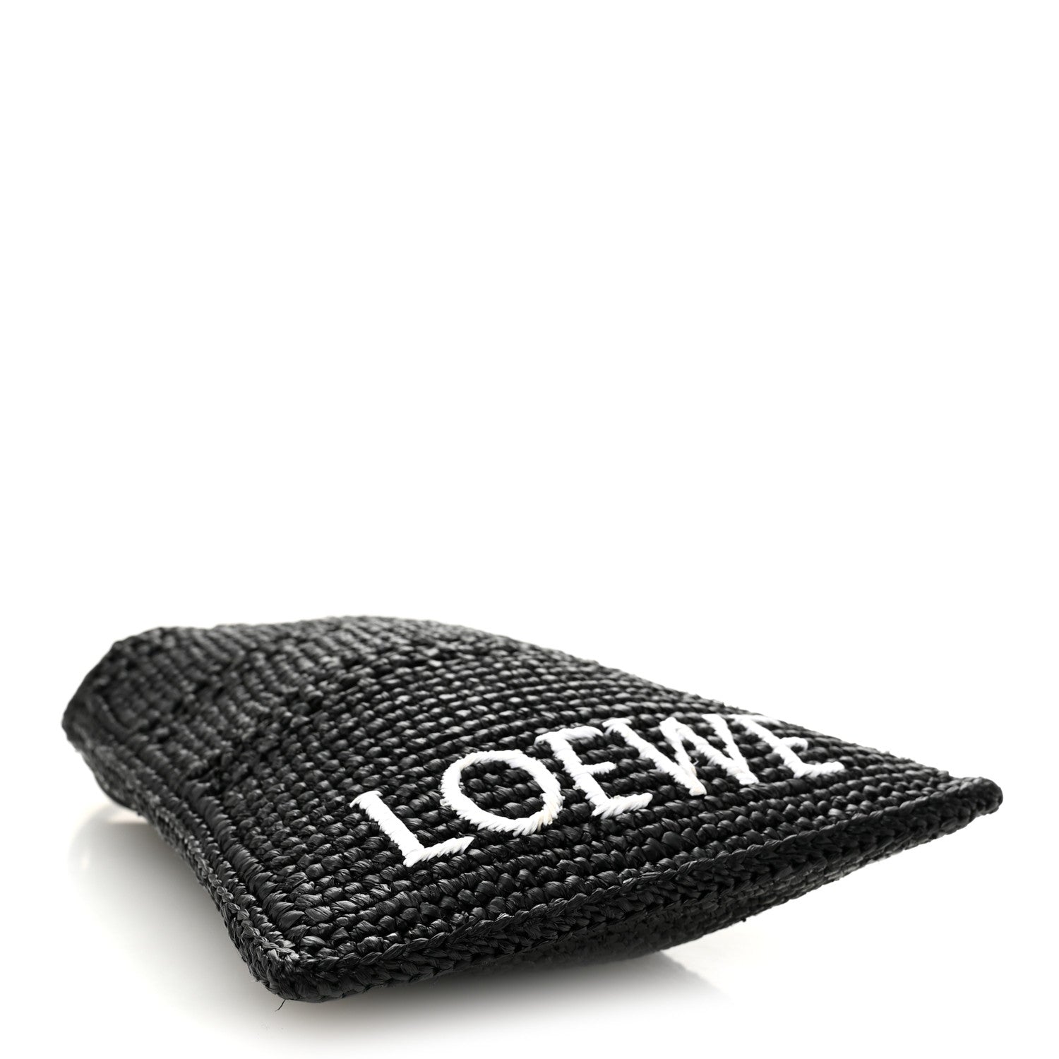 Loewe Raffia Logo Drawstring Pocket Crossbody Black 4 of 10