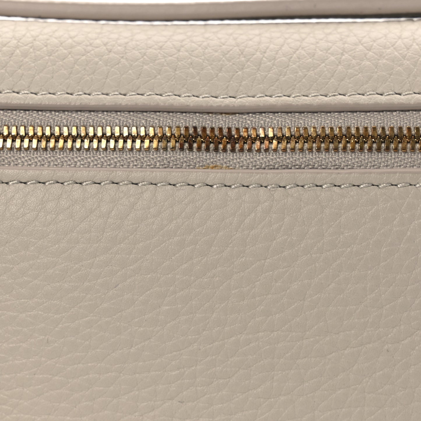 Grained Calfskin Extra Pocket Mini Pouch Light Travertine