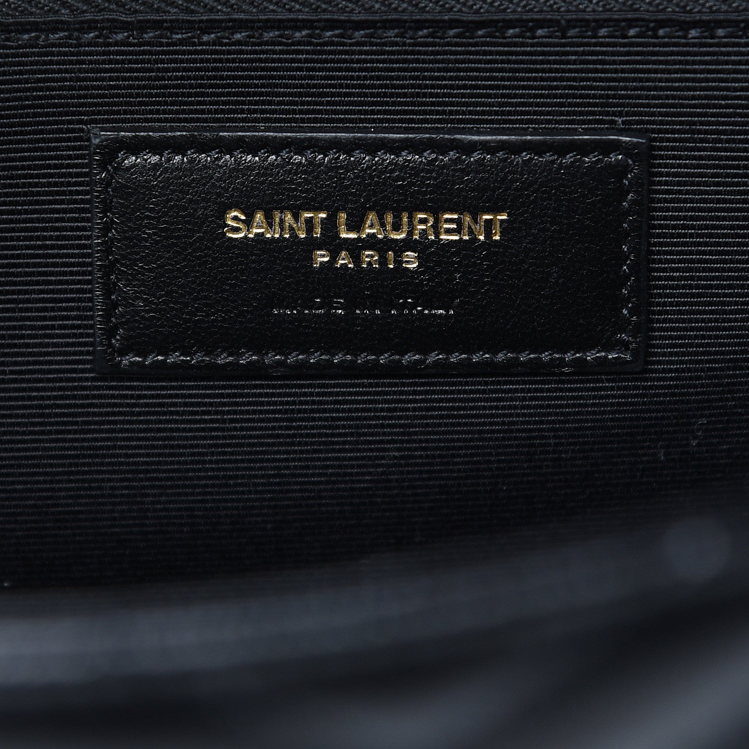 Saint Laurent Grain De Poudre Matelasse Chevron Large Monogram Satchel Black 6 of 9