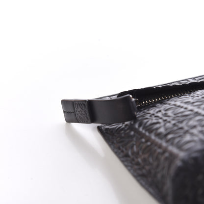 Loewe Calfskin Embossed Medium Repeat T Pouch Black 10 of 10