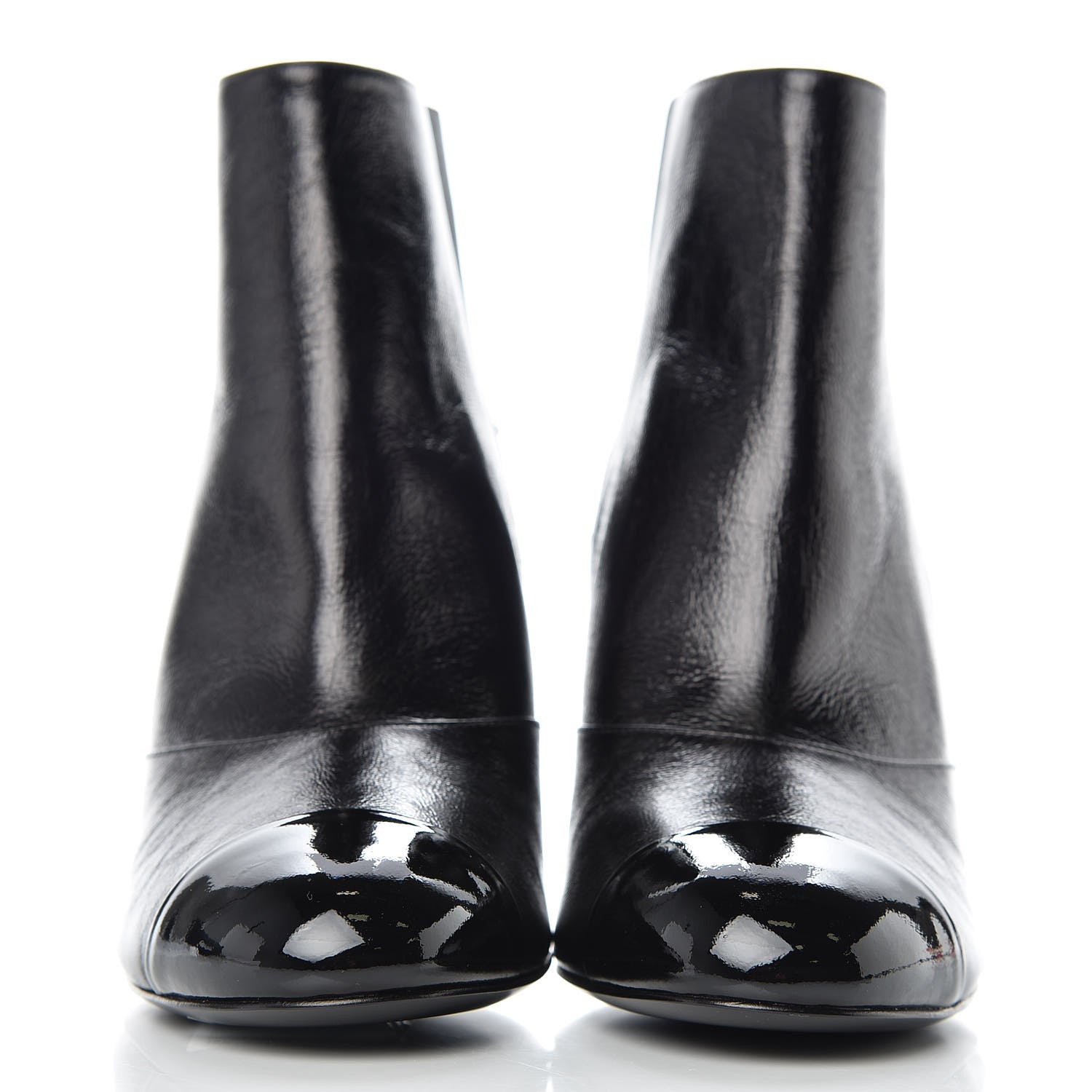 Chanel Crumpled Calfskin Camellia Short Boots 39.5 Black 2 of 10