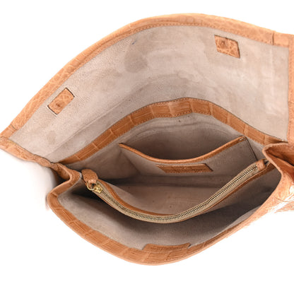 Nancy Gonzalez Crocodile Foldover Clutch Beige 5 of 11