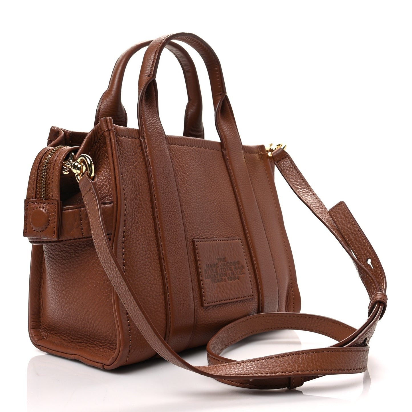Grained Calfskin Small The Tote Bag Argan Oil