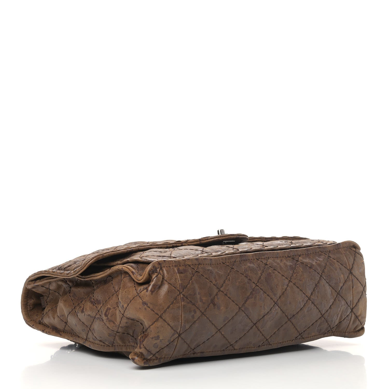 Chanel Aged Crumpled Calfskin Vintage Flap Brown 3 of 4