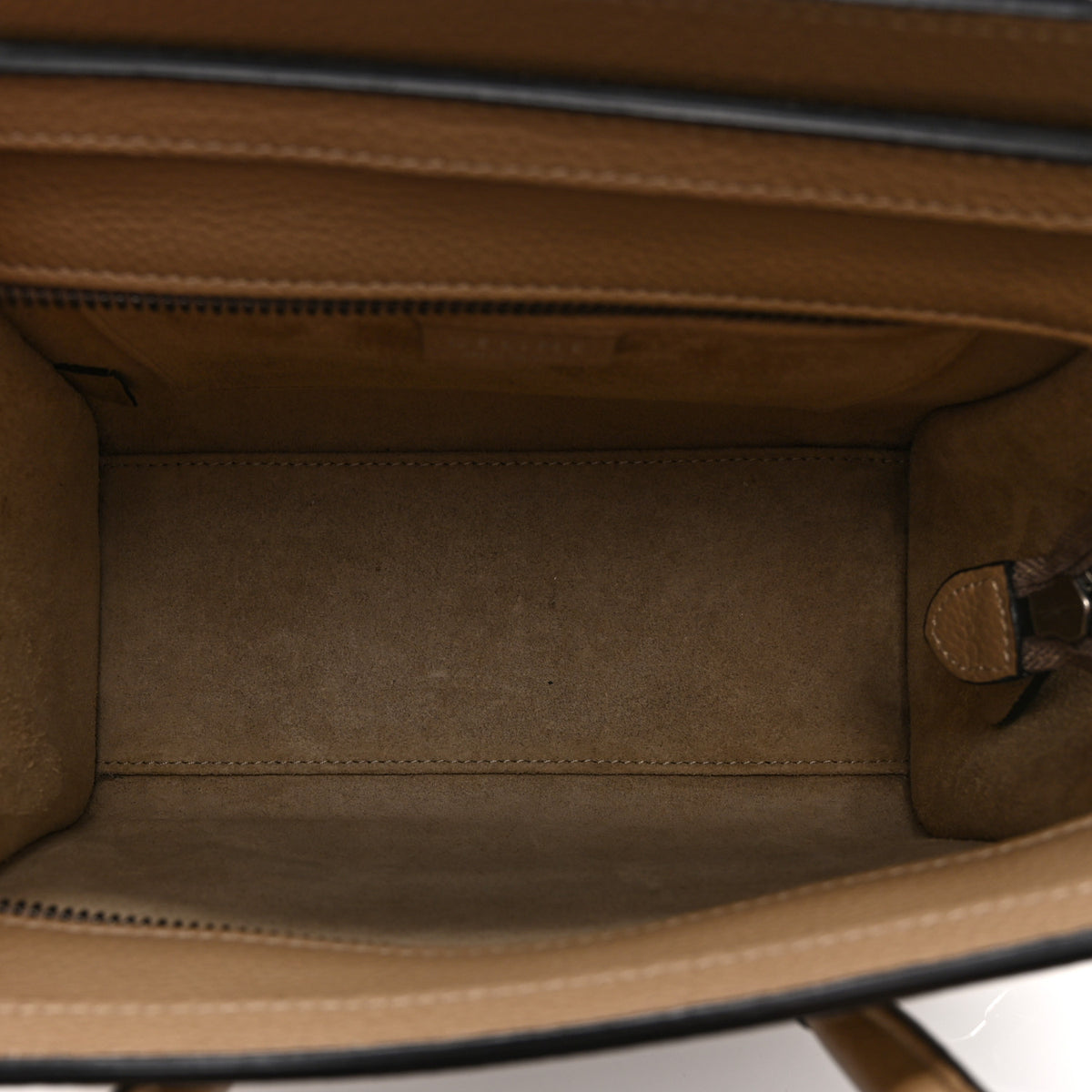 Drummed Calfskin Nano Luggage Dune