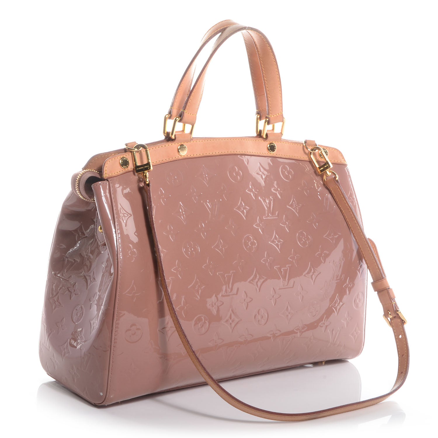 Louis Vuitton Vernis Brea MM Rose Velours 3 of 9