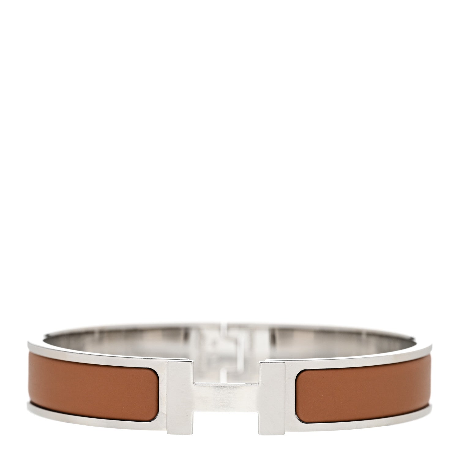 Hermes Matte Enamel Narrow Clic Clac HH Bracelet Gold Gold 1 of 4