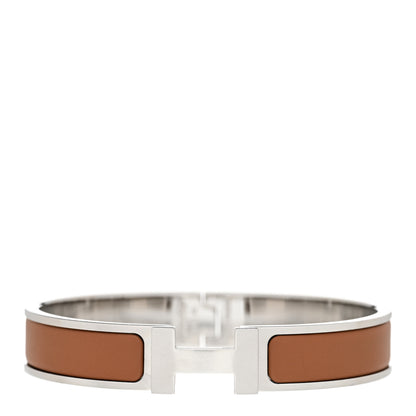 Hermes Matte Enamel Narrow Clic Clac HH Bracelet Gold Gold 1 of 4