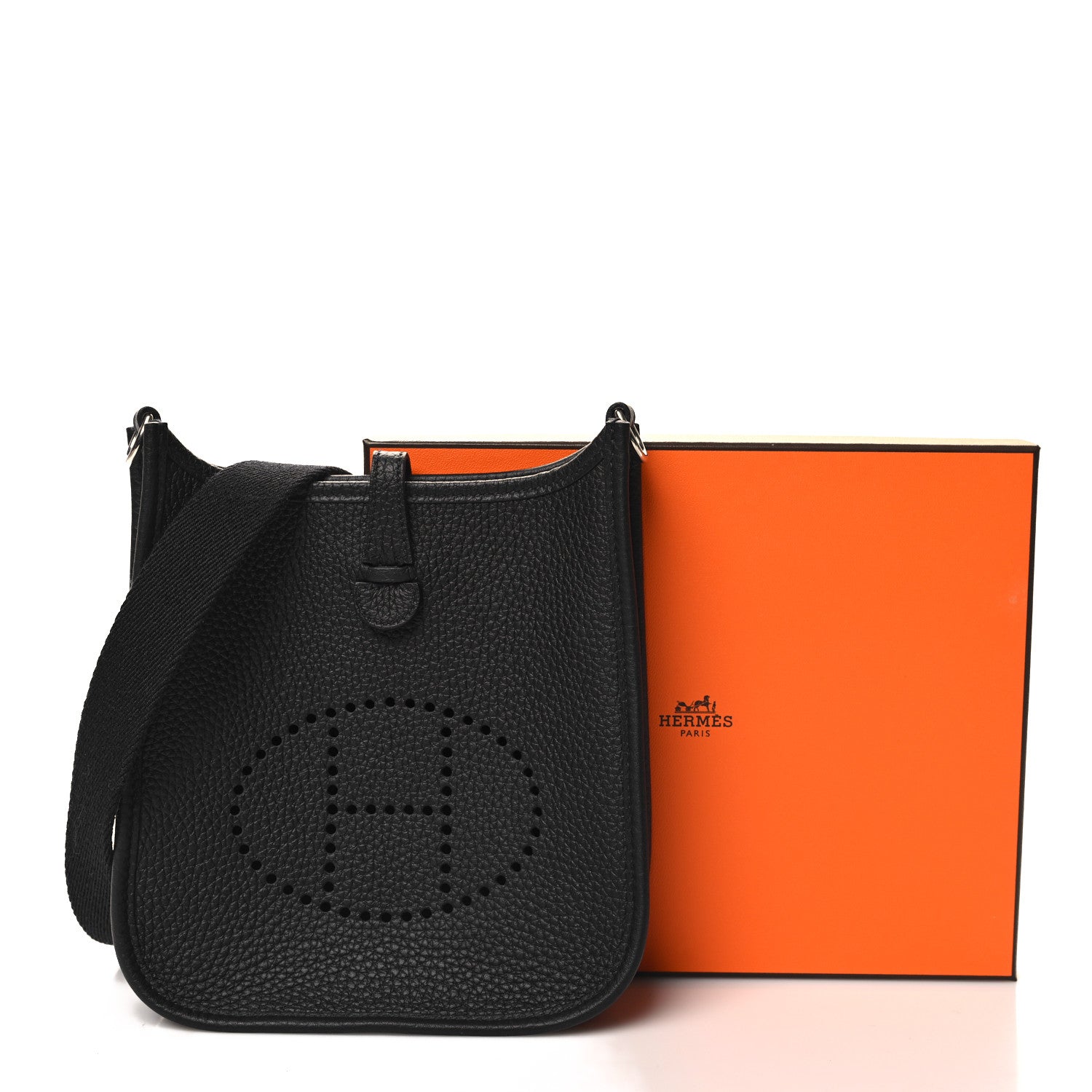 Hermes Taurillon Clemence Evelyne TPM Black 11 of 11