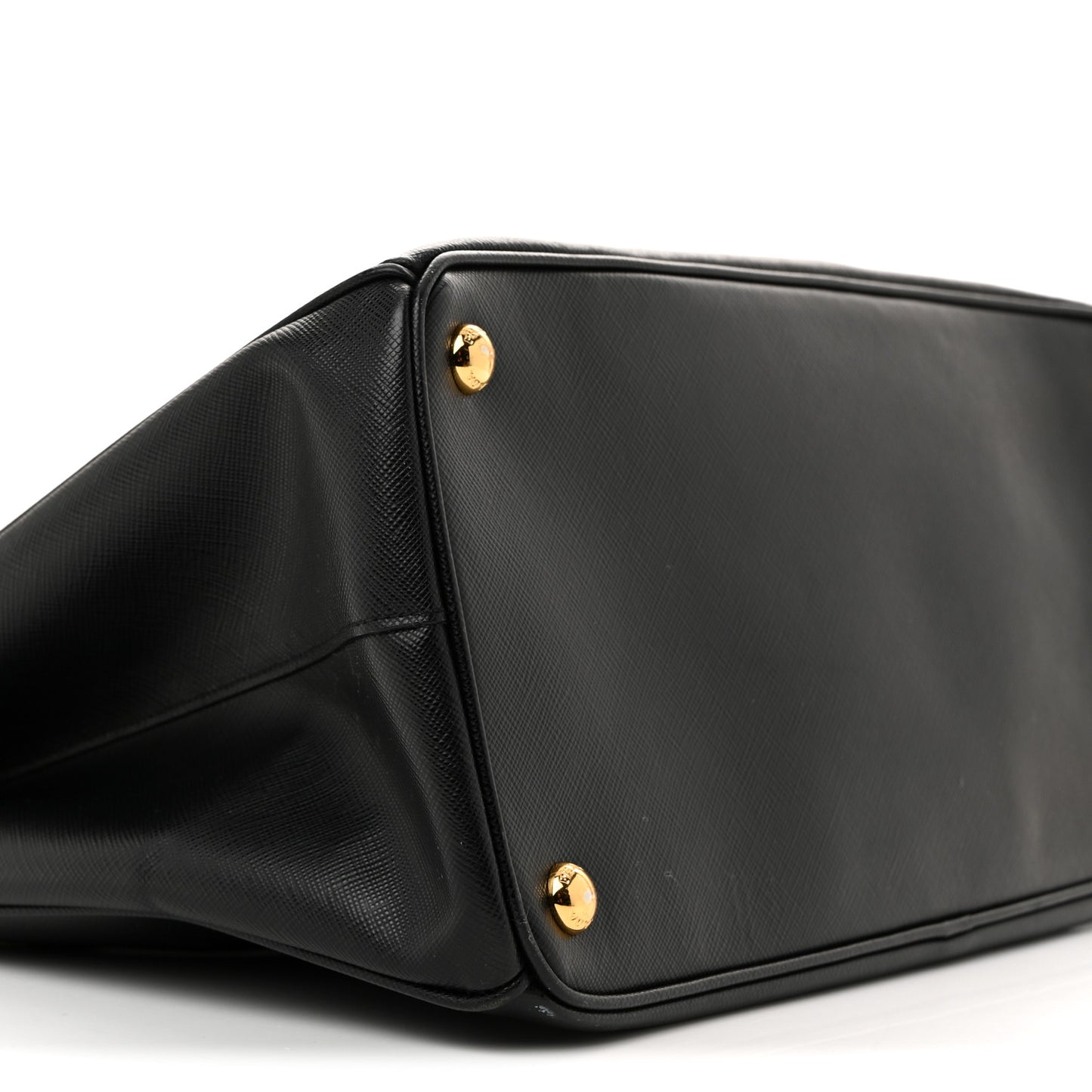 Saffiano Lux Large Galleria Double Zip Tote Black