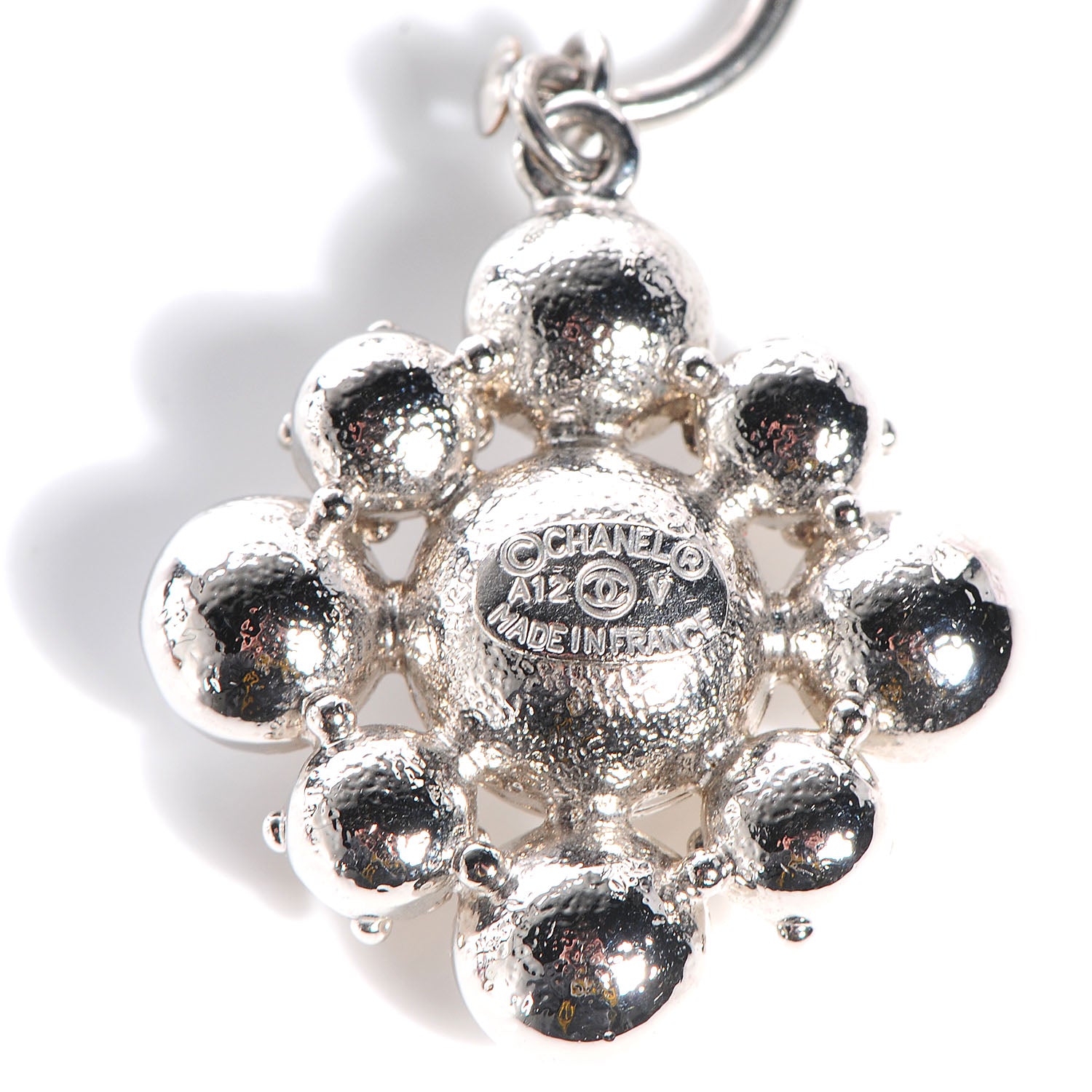 Chanel Crystal CC Dangle Earrings Silver 3 of 4