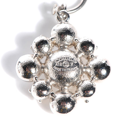 Chanel Crystal CC Dangle Earrings Silver 3 of 4
