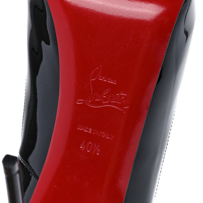 Christian Louboutin Patent New Very Prive 120 Pumps 40.5 Black Red 6 of 8