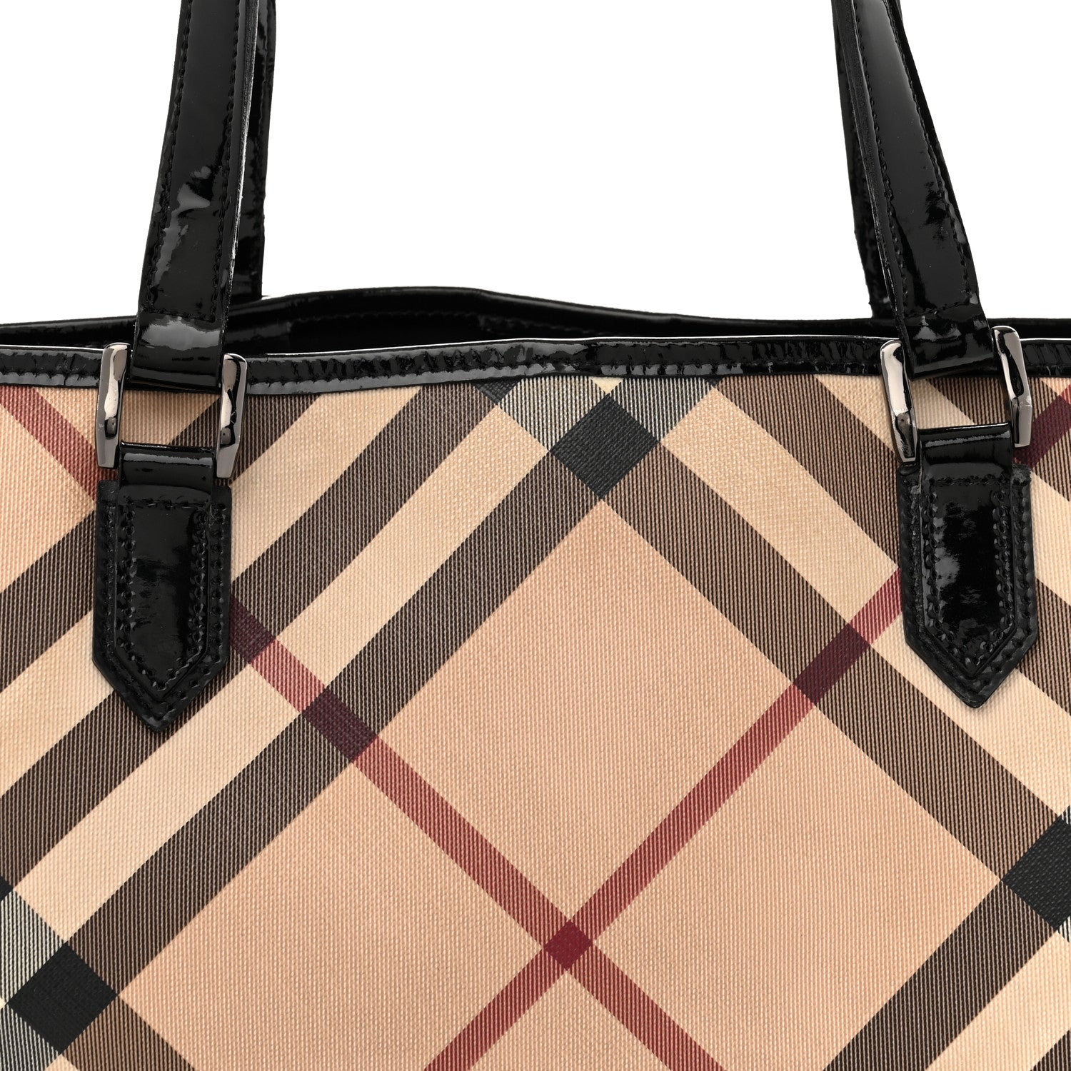 Burberry Supernova Check Small Nickie Tote Black 8 of 12