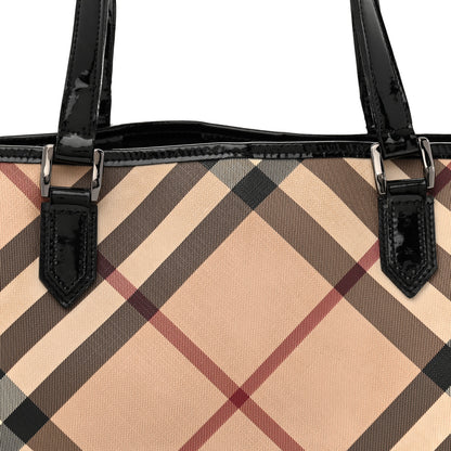 Burberry Supernova Check Small Nickie Tote Black 8 of 12