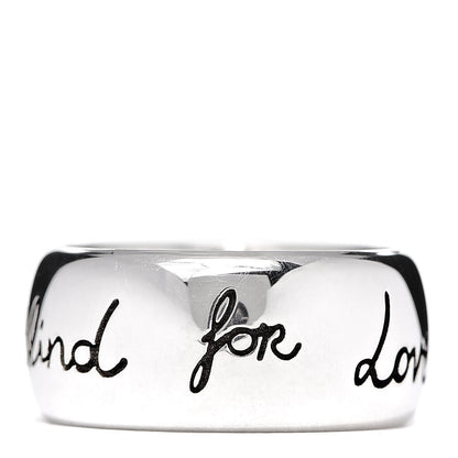 Gucci Sterling Silver Blind for Love Band Ring 53 6.25 4 of 7