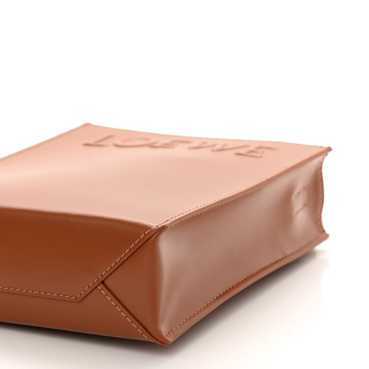 Smooth Calfskin Logo Small A5 Tote Tan