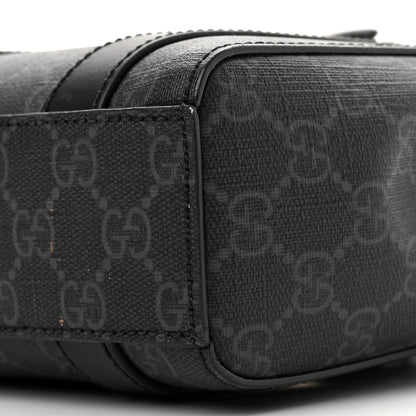 Gucci GG Supreme Monogram Appia Calfskin Web Mini Tote Bag Black 8 of 8