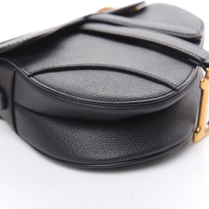 Christian Dior Grained Calfskin Mini Saddle Bag Black 8 of 9