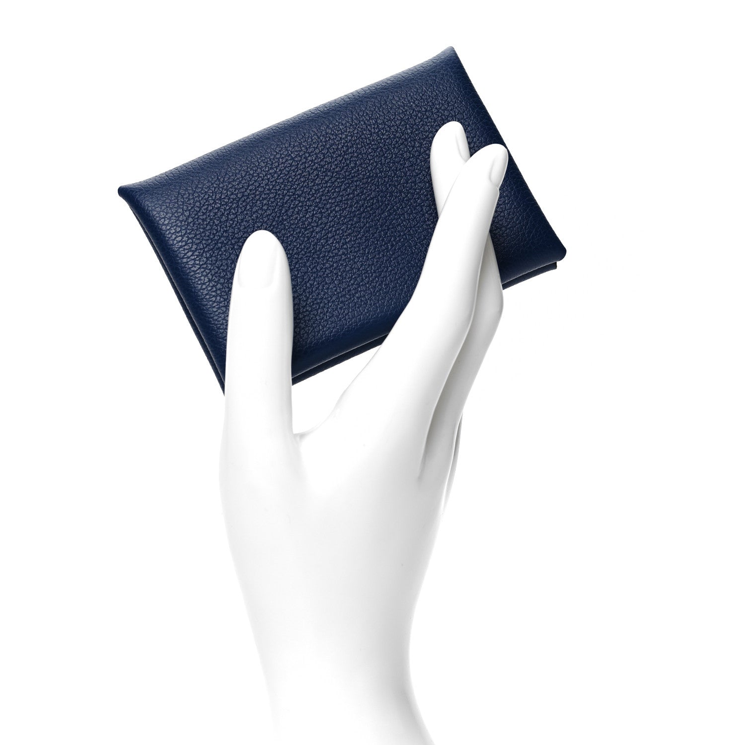Hermes Evercolor Verso Calvi Card Case Bleu Saphir Bleu France 2 of 13