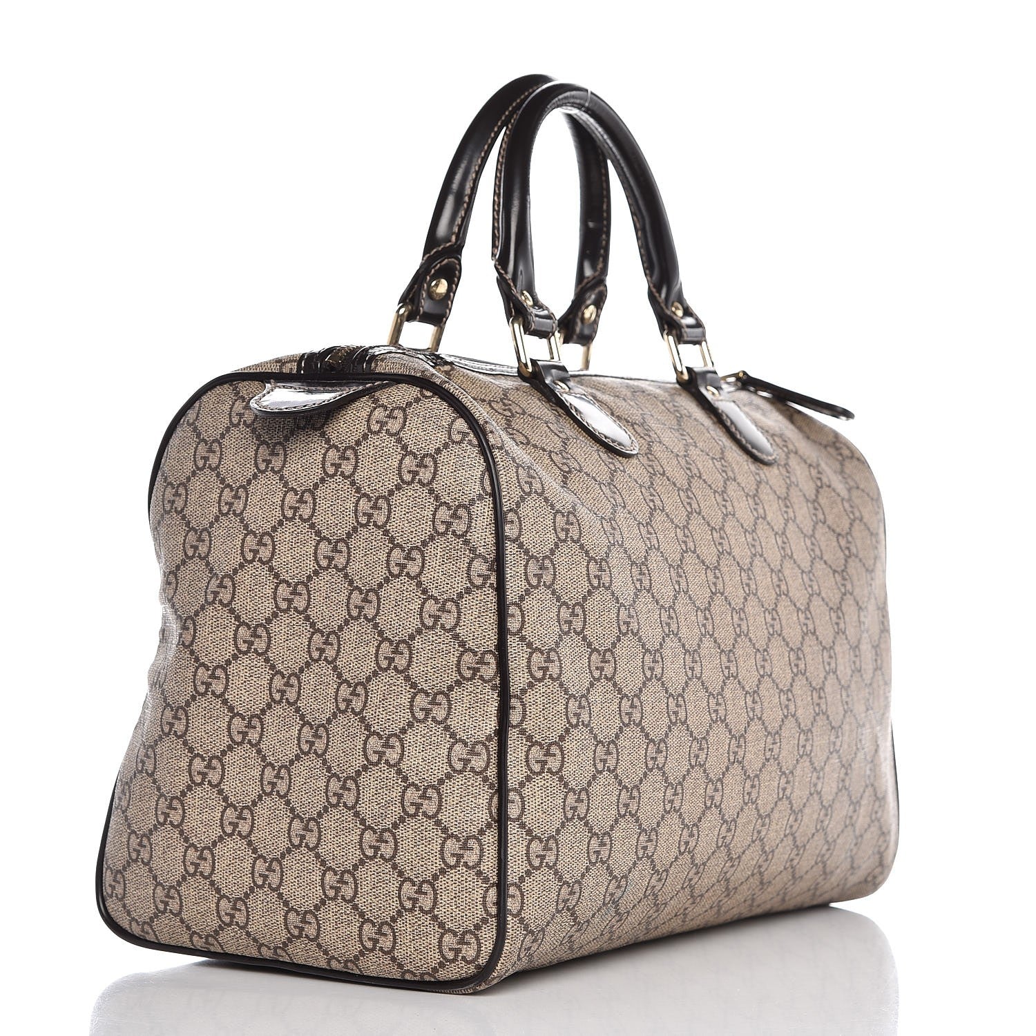 Gucci GG Plus Monogram Tattoo Heart Medium Joy Boston Dark Brown 3 of 12