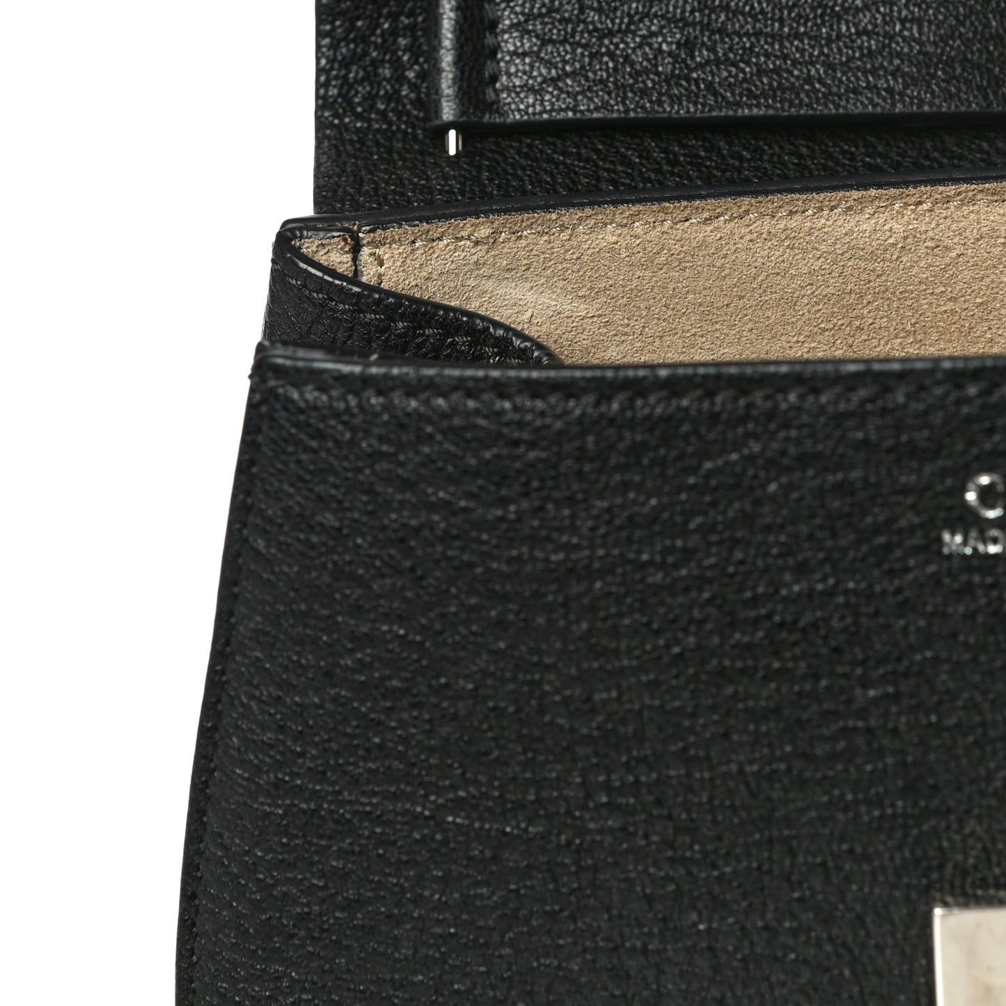 Grained Lambskin Mini Drew Shoulder Bag Black