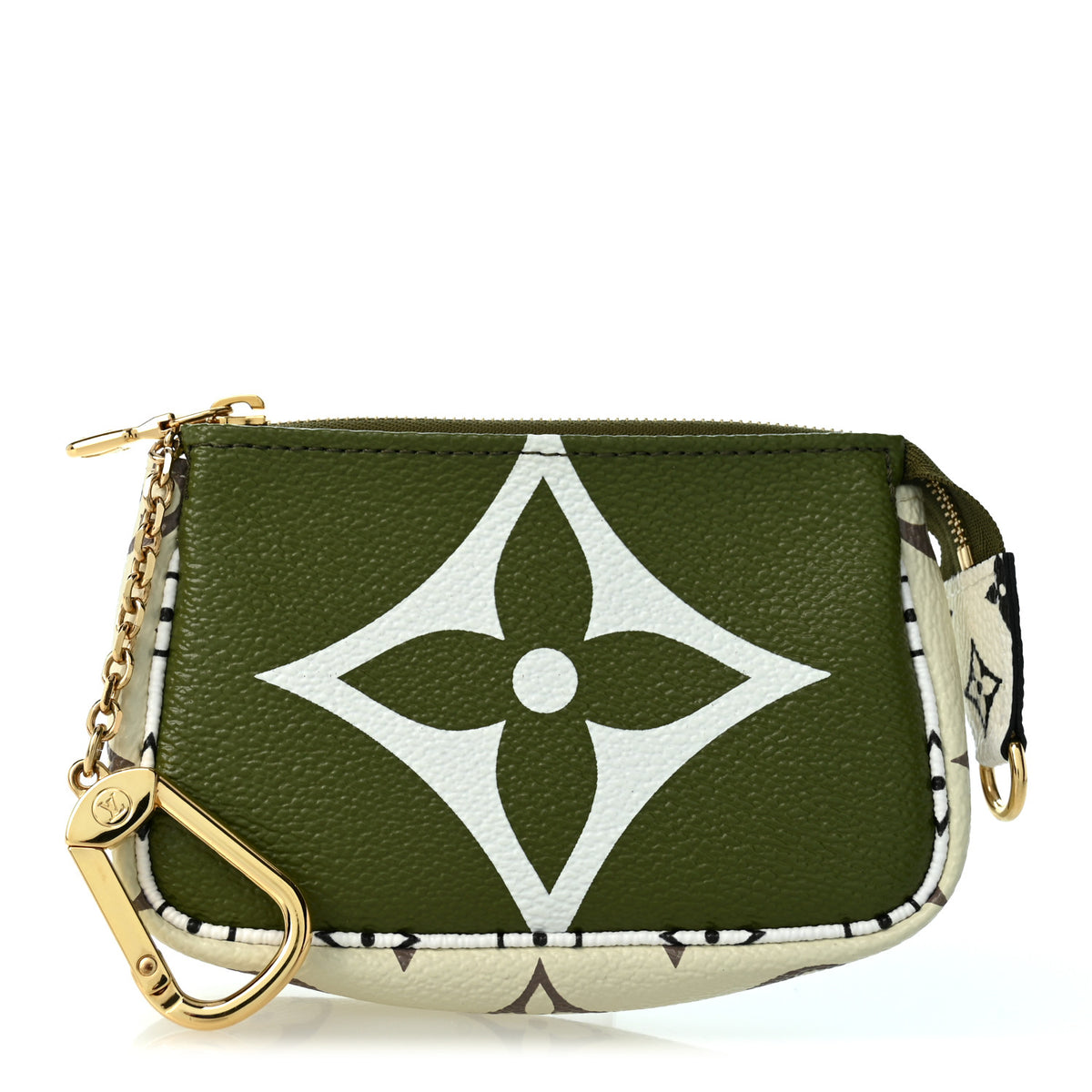 Monogram Giant Micro Pochette Accessories Kaki White