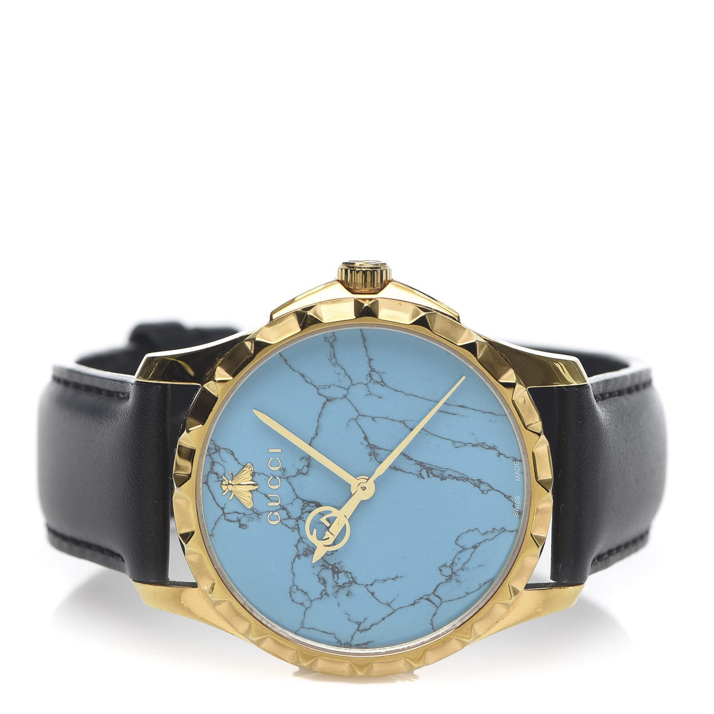 Stainless Steel Calfskin 38mm G-Timeless Quartz Watch Turquoise