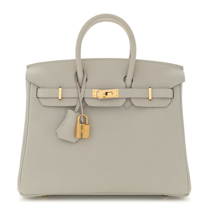 Hermes Togo Birkin 25 Gris Perle 1 of 12