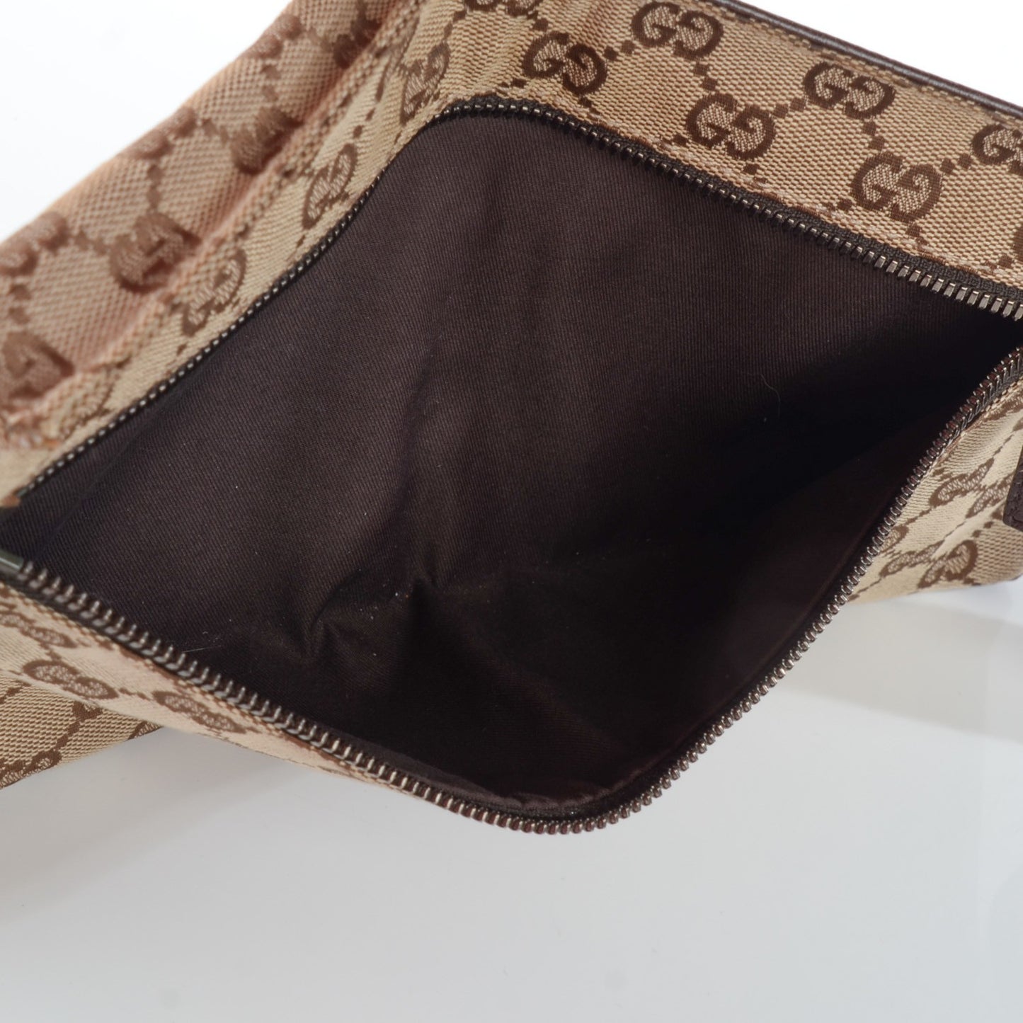 Monogram Web Belt Bag Dark Brown