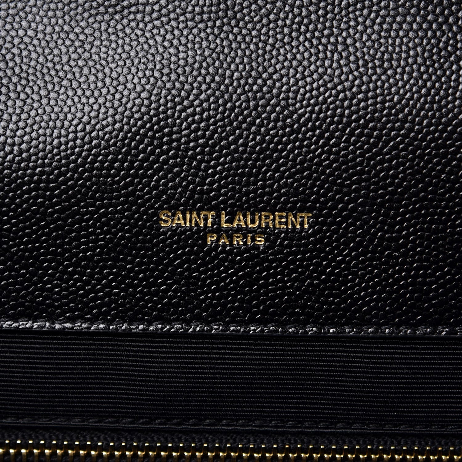 Saint Laurent Grain De Poudre Textured Mixed Matelasse Large Triquilt Monogram Satchel Black 6 of 10