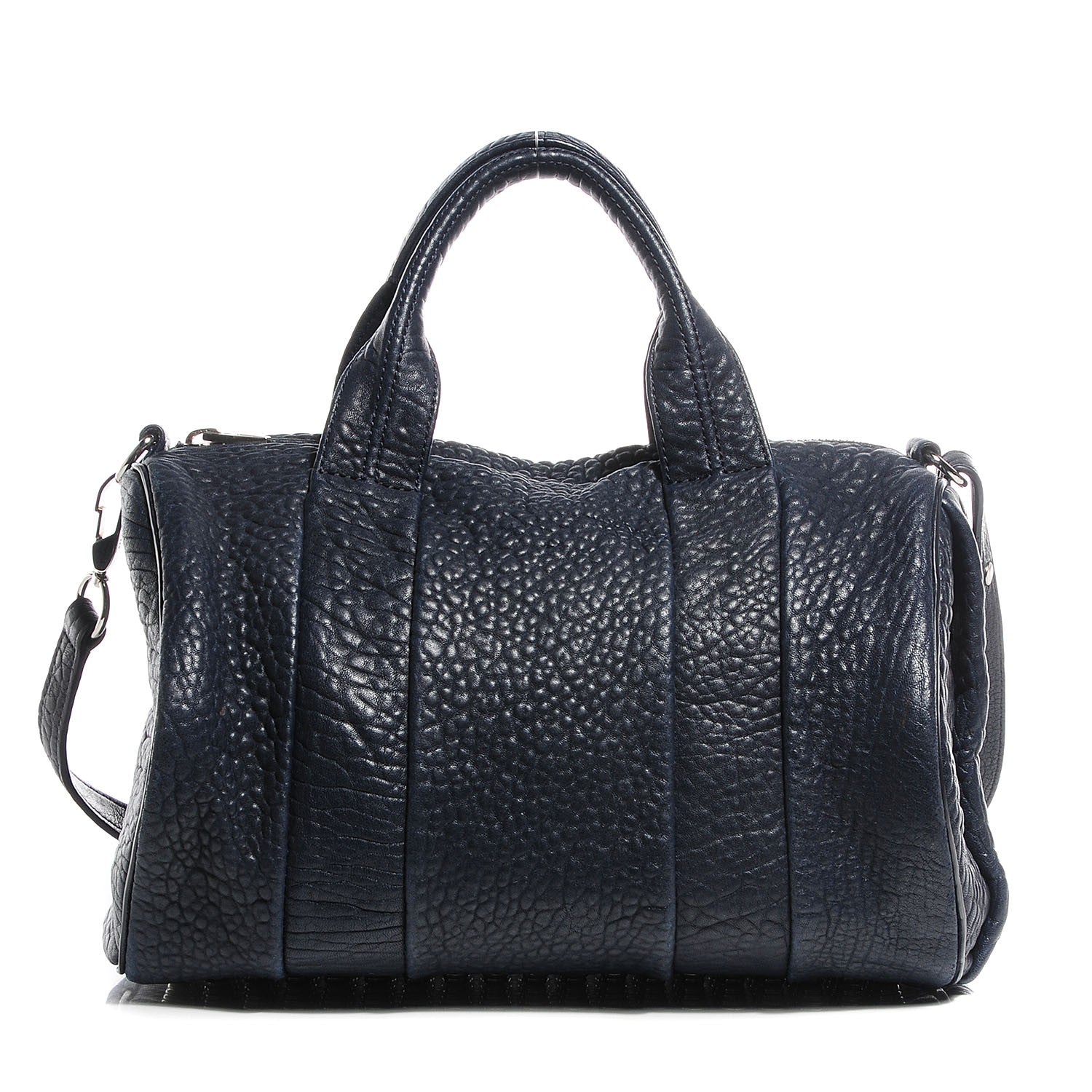 Alexander Wang Pebbled Lambskin Rocco Midnight 1 of 7