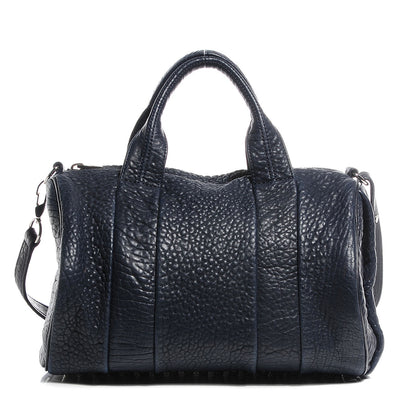 Alexander Wang Pebbled Lambskin Rocco Midnight 1 of 7