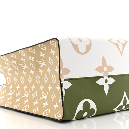 Louis Vuitton Monogram Giant Onthego GM Kaki Beige 9 of 11