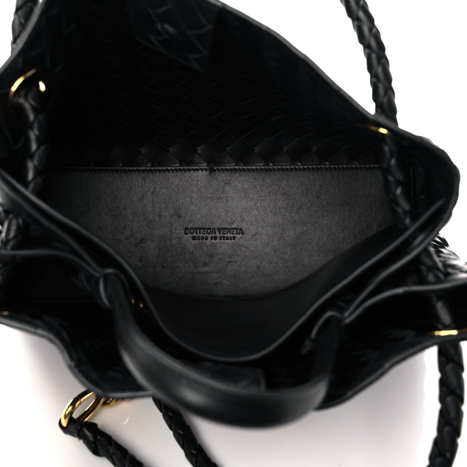 Bottega Veneta Nappa Intrecciato Medium Andiamo Shoulder Bag Black 5 of 8