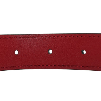 Gucci Efesto Leather Horsebit 25mm Belt 80 32 New Cherry Red 3 of 4