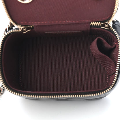 Chanel Lambskin Quilted Mini Vanity Case With Chain Black 5 of 9