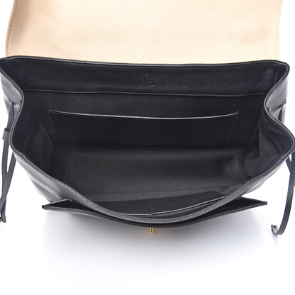 Louis Vuitton Calfskin Lockme MM Vanille Black 5 of 16